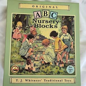 Hot! T.J. Whitney's Vintage ABC Wooden Nursery Blocks